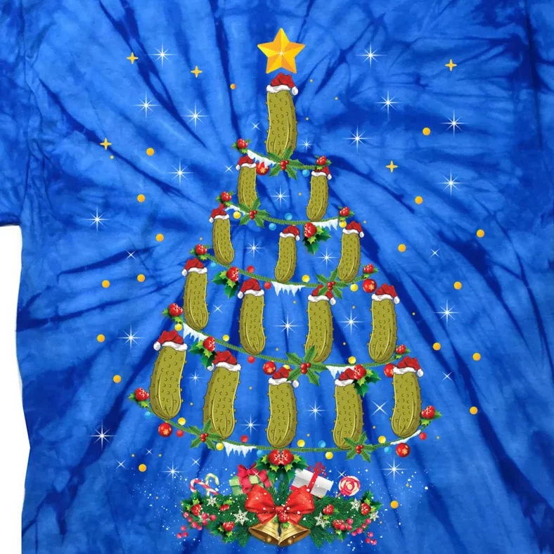 Pickle Lover Xmas Gift Matching Family Pickle Christmas Tree Gift Tie-Dye T-Shirt