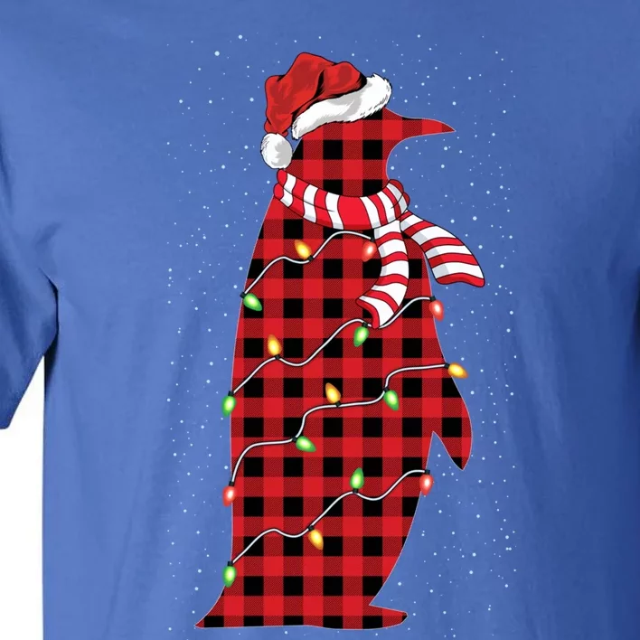 Penguin Lover Xmas Gift Santa Hat Penguin Pajama Christmas Gift Tall T-Shirt