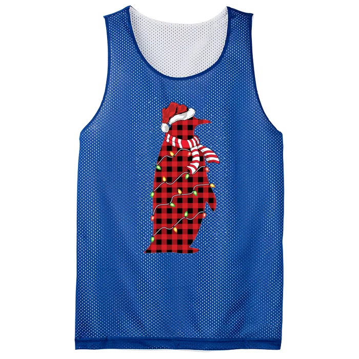 Penguin Lover Xmas Gift Santa Hat Penguin Pajama Christmas Gift Mesh Reversible Basketball Jersey Tank