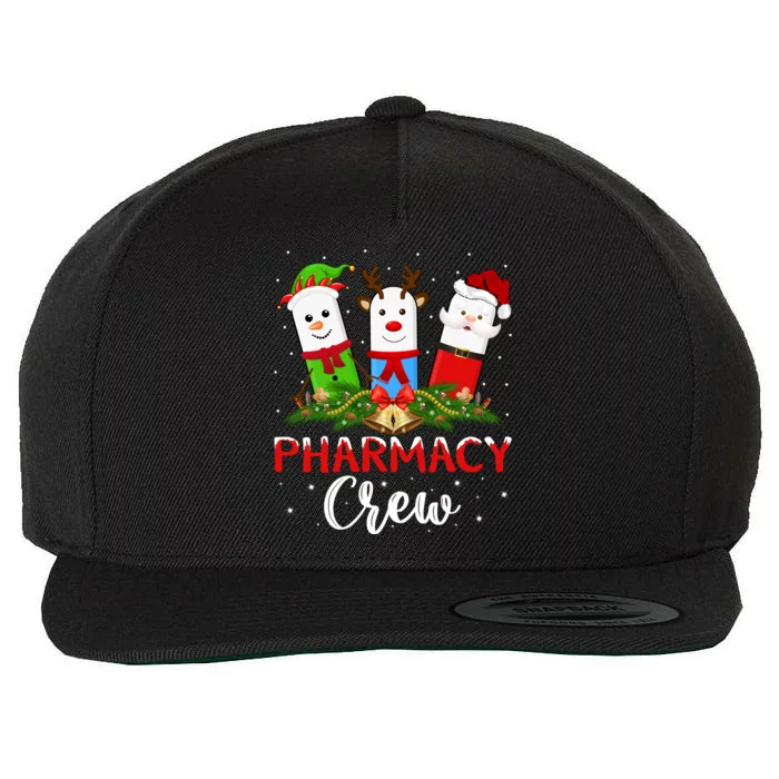 Pharmacist Lover Xmas Pajama Funny Pharmacy Crew Christmas Cool Gift Wool Snapback Cap