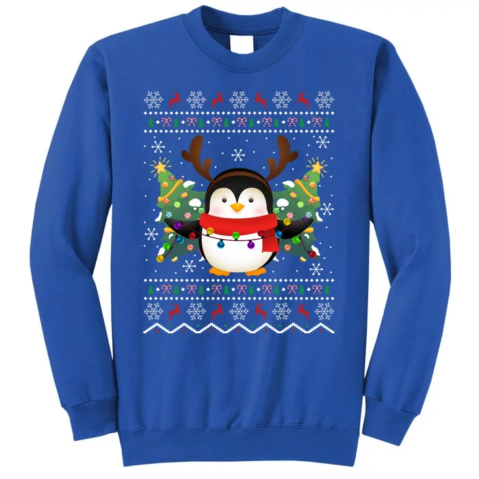 Penguin Lover Xmas Sweater Ugly Santa Penguin Christmas Meaningful Gift Tall Sweatshirt