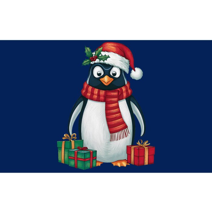 Penguin Lover Xmas Holiday Santa Emperor Penguin Christmas Bumper Sticker