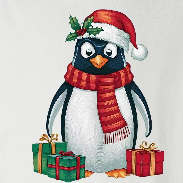 Penguin Lover Xmas Holiday Santa Emperor Penguin Christmas Toddler Long Sleeve Shirt