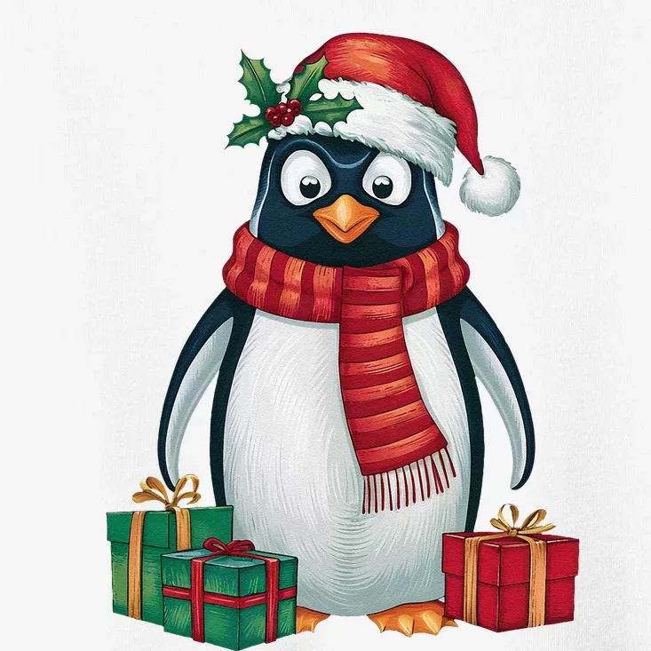 Penguin Lover Xmas Holiday Santa Emperor Penguin Christmas Toddler T-Shirt