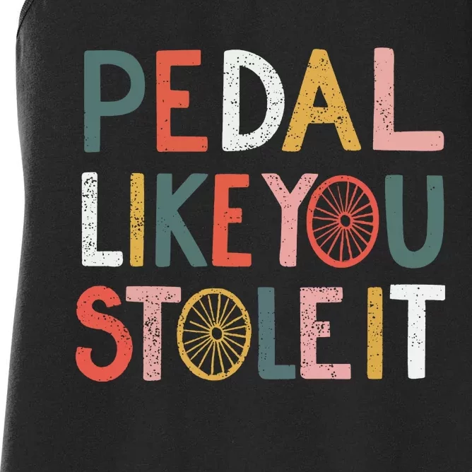 Pedal Like You Stole It Classic Women's Racerback Tank