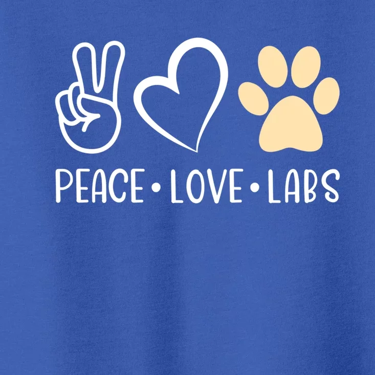 Peace Love Yellow Labs Labrador Lab Mom Valentine's Day Great Gift Toddler T-Shirt