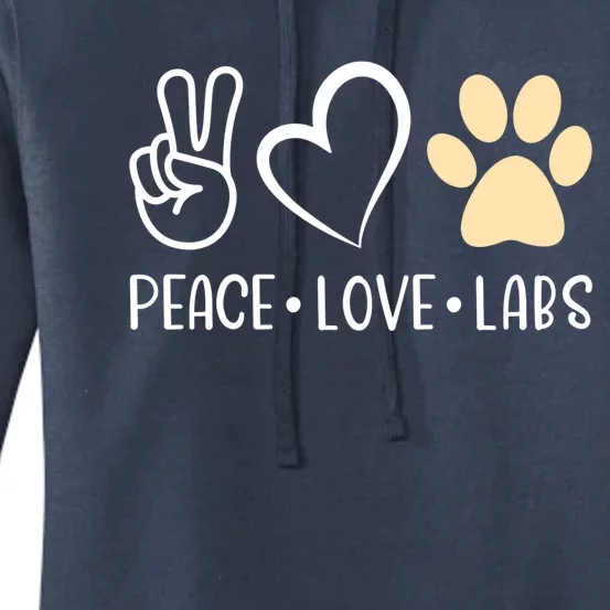 Peace Love Yellow Labs Labrador Lab Mom Valentine's Day Great Gift Women's Pullover Hoodie