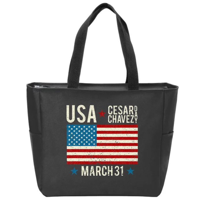 Proud March 31 Public Holiday USA I Si Se Puede Cesar Chavez Zip Tote Bag