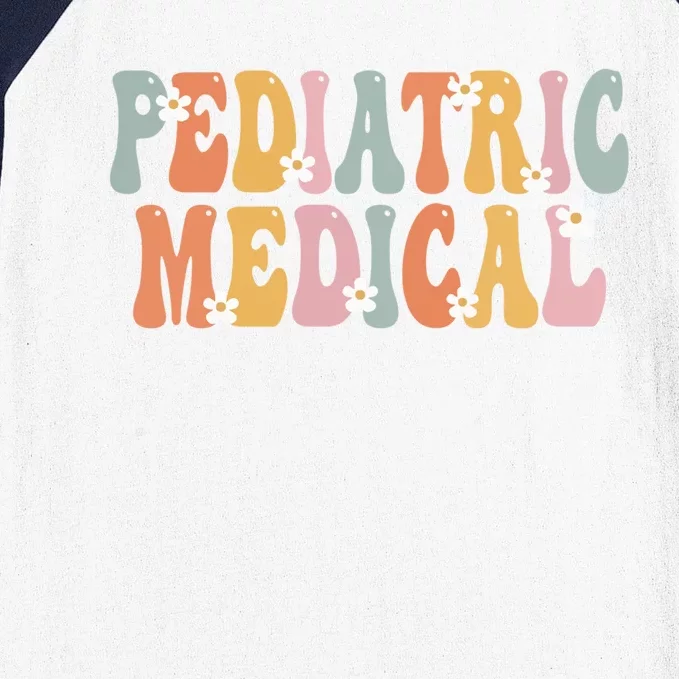 Pediatric Medical Assistant Week Groovy Appreciation Day Gift Baseball Sleeve Shirt