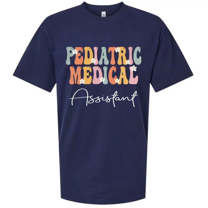 Pediatric Medical Assistant Week Groovy Appreciation Day Gift Sueded Cloud Jersey T-Shirt