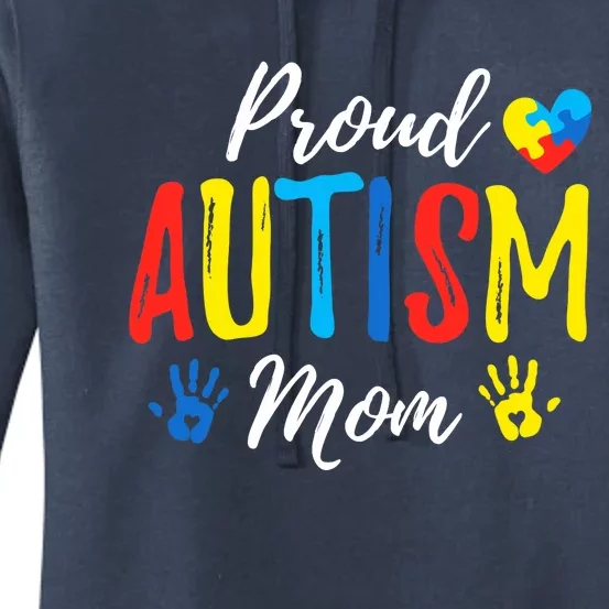 Proud Mom Autism Awareness Family Matching Women's Pullover Hoodie