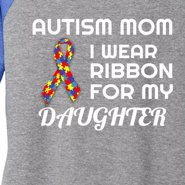 Proud Mom Autism Awareness Gift Proud Autism Mom Gift Women's Tri-Blend 3/4-Sleeve Raglan Shirt