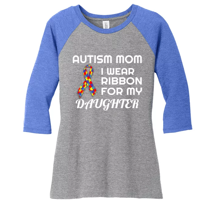 Proud Mom Autism Awareness Gift Proud Autism Mom Gift Women's Tri-Blend 3/4-Sleeve Raglan Shirt