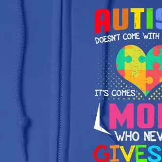 Proud Mom Autistic Daughter Son Moms Autistic Giftparent Great Gift Full Zip Hoodie