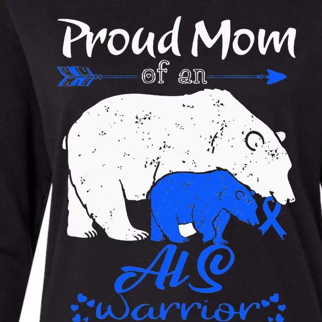 Proud Mom, ALS Warrior Womens Cotton Relaxed Long Sleeve T-Shirt