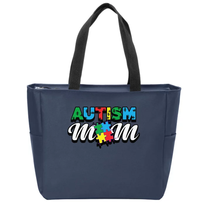 Proud Mom Autism Awareness For Women Zip Tote Bag