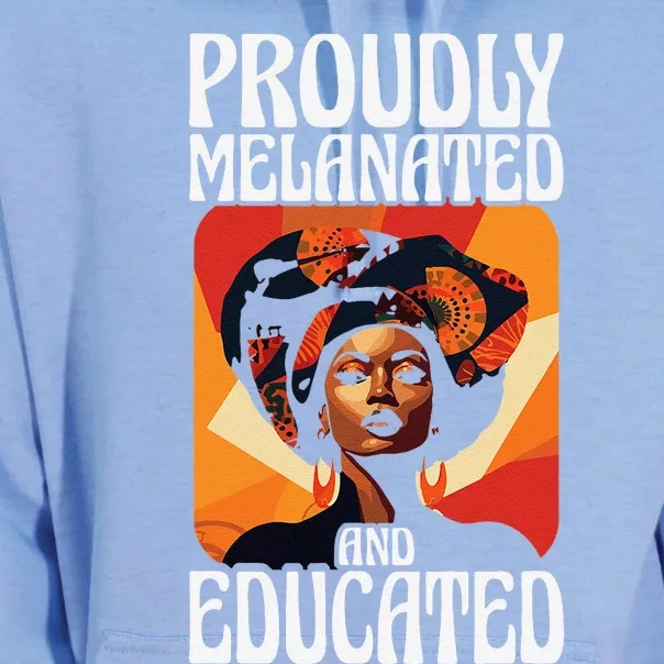 Proudly Melanated And Educated African American Unisex Surf Hoodie