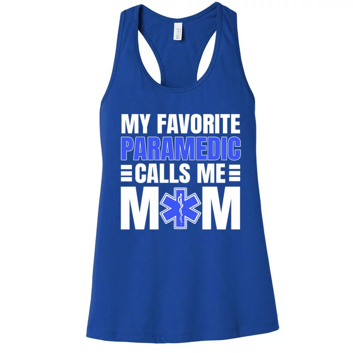 Paramedic Mom Ambulance Attendant Emt Mother's Day Gift Women's Racerback Tank