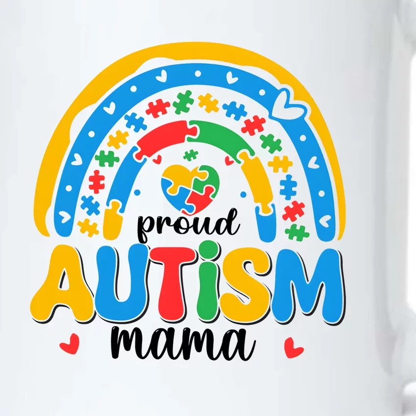 Proud Mama Autism Family Autism Awareness Month Black Color Changing Mug