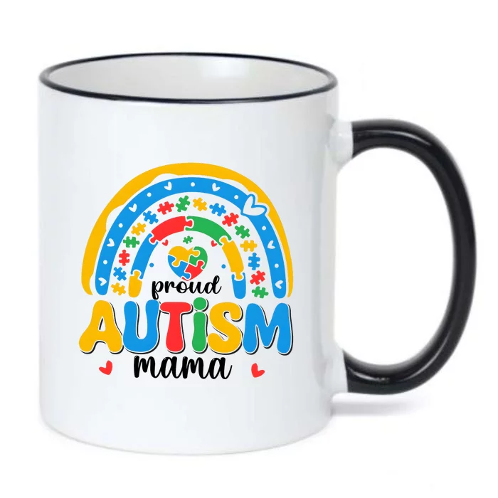 Proud Mama Autism Family Autism Awareness Month Black Color Changing Mug