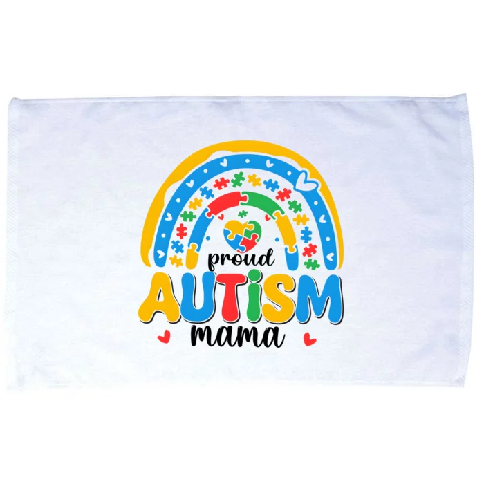 Proud Mama Autism Family Autism Awareness Month Microfiber Hand Towel