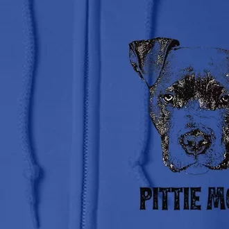 Pittie Mom American Pit Bull Mom Gift Full Zip Hoodie