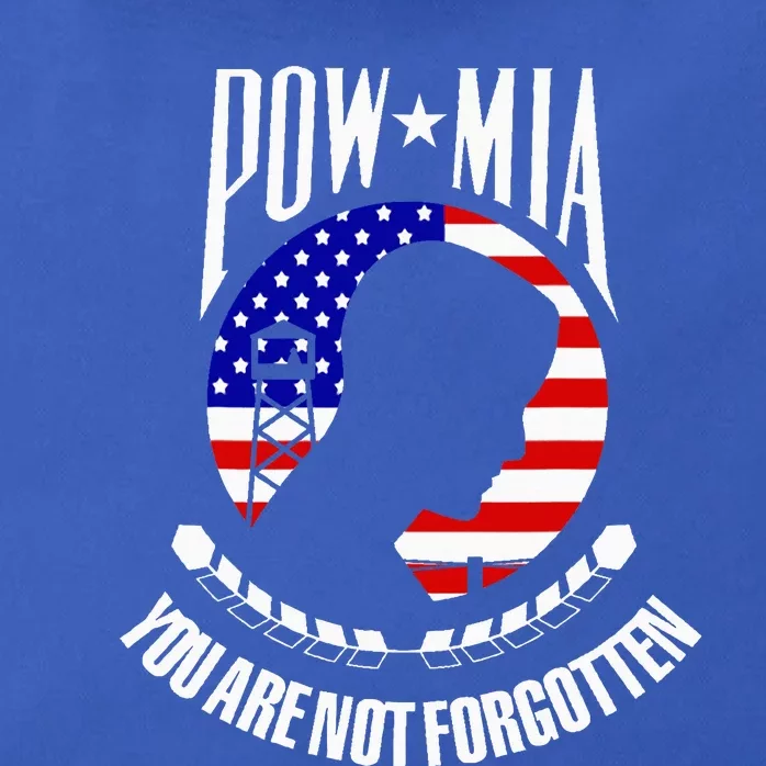 Pow Mia American Flag You Are Not Forgotten Zip Tote Bag