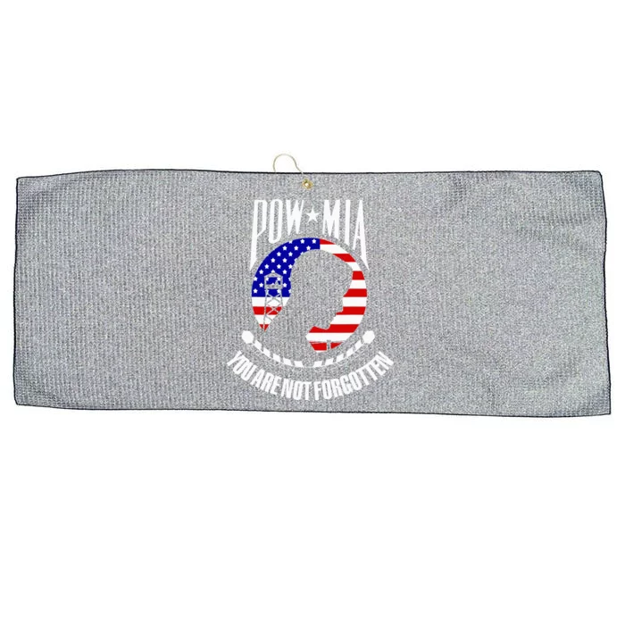 Pow Mia American Flag You Are Not Forgotten Large Microfiber Waffle Golf Towel