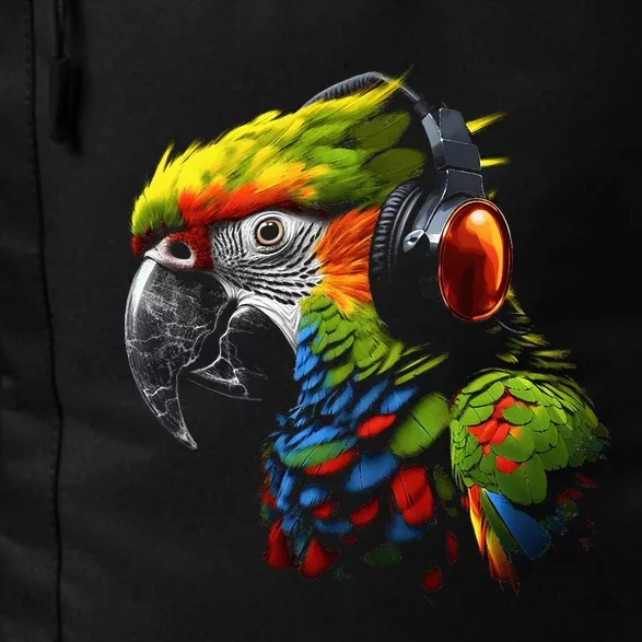 Parrot Music Art Headphones Musicians Animal Bird Parrot Daily Commute Backpack