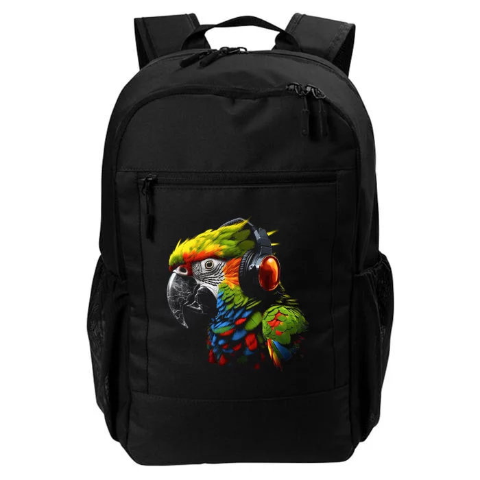 Parrot Music Art Headphones Musicians Animal Bird Parrot Daily Commute Backpack