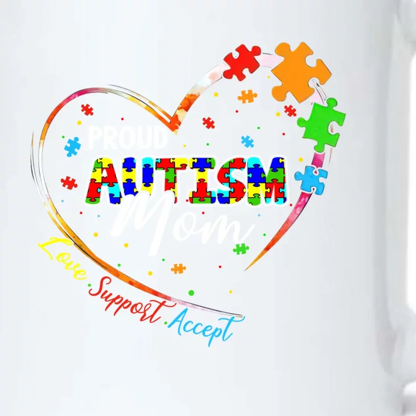 Proud Mom Autism Awareness Family Matching Tee Heart Puzzle Cute Gift Black Color Changing Mug