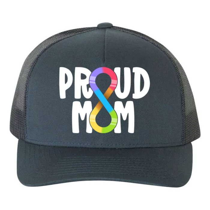 Proud Mom Autism Family Autistic Mama Infinity Symbol Gift Yupoong Adult 5-Panel Trucker Hat