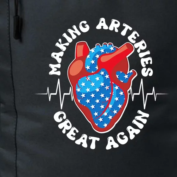 Patriotic Making Arteries Great Again Heart Health Daily Commute Backpack