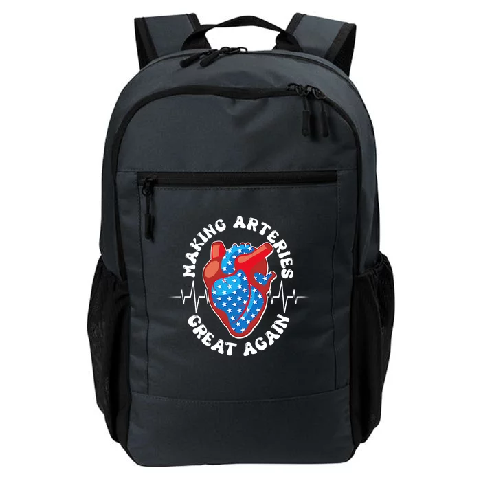 Patriotic Making Arteries Great Again Heart Health Daily Commute Backpack