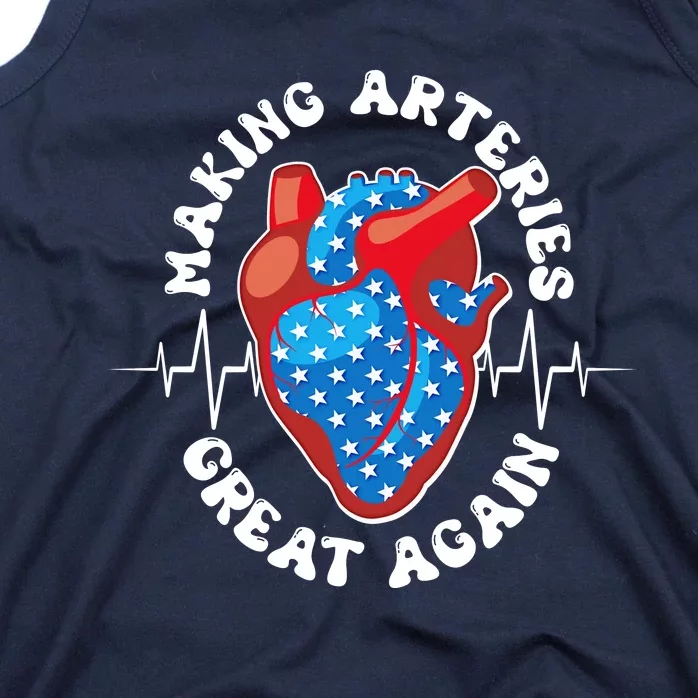 Patriotic Making Arteries Great Again Heart Health Tank Top