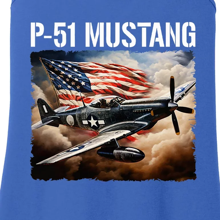 P51 Mustang American Ww2 Fighter Airplane P51 Mustang Ladies Essential Tank