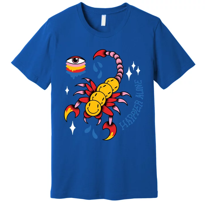 Psychedelic Mind Altering Happy Scorpion Funny Gift Premium T-Shirt