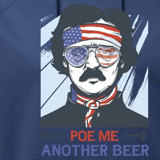 Pour Me Another Beer Funny 4th Of July Performance Fleece Hoodie