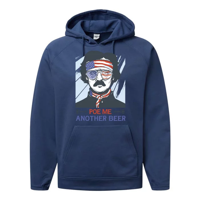 Pour Me Another Beer Funny 4th Of July Performance Fleece Hoodie