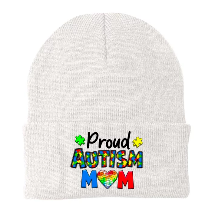 Proud Mom Autism Mom Awareness Mama Acceptance Gift Knit Cap Winter Beanie