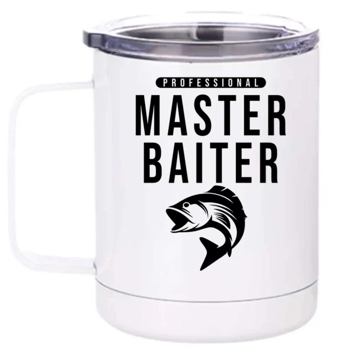 Professional Master Baiter Fishing Front & Back 12oz Stainless Steel Tumbler Cup