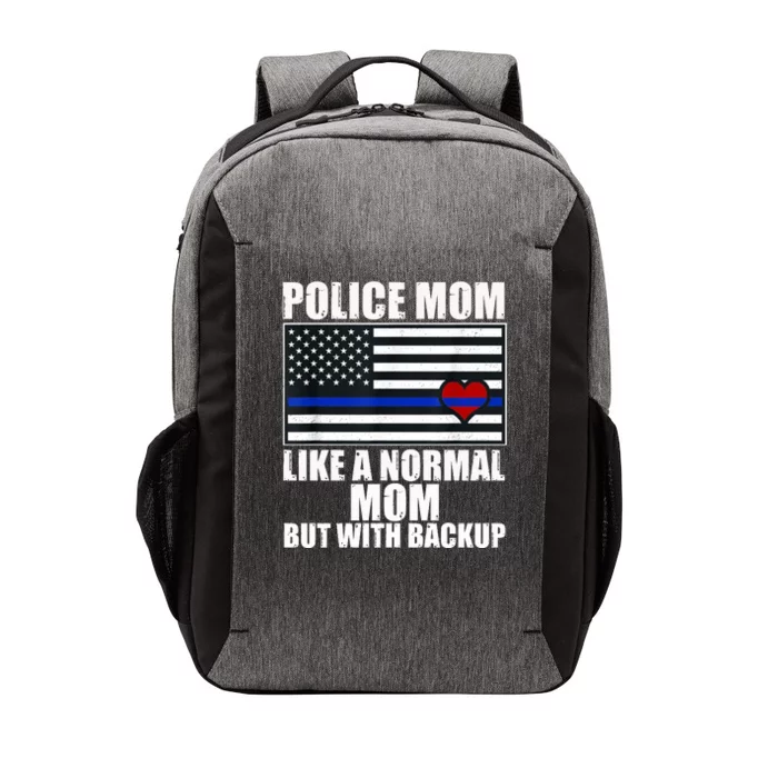 Police Mom Blue Line Flag Heart Vector Backpack