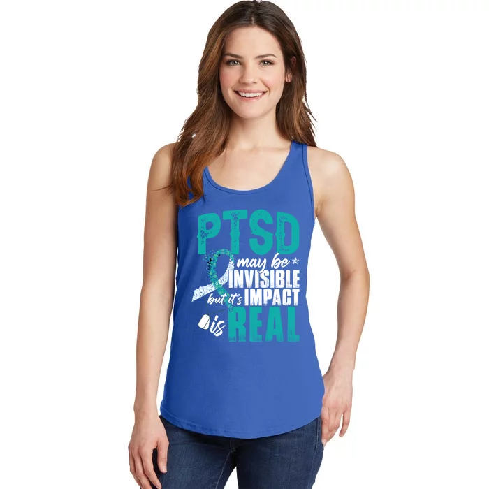 Ptsd May Be Invisible Ptsd Awareness Month Cool Gift Ladies Essential Tank