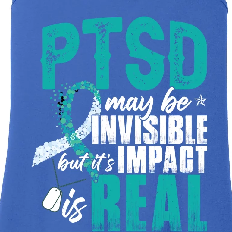 Ptsd May Be Invisible Ptsd Awareness Month Cool Gift Ladies Essential Tank