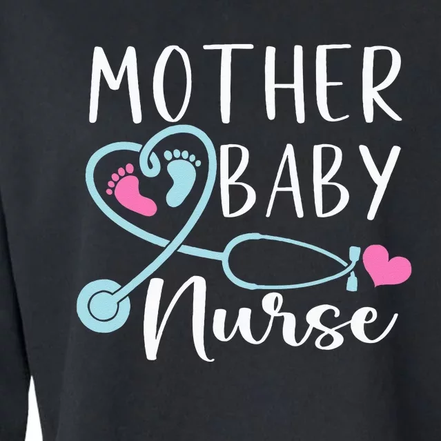 Postpartum Mother Baby Nurse Mom Baby Postpartum Nursing Cropped Pullover Crew