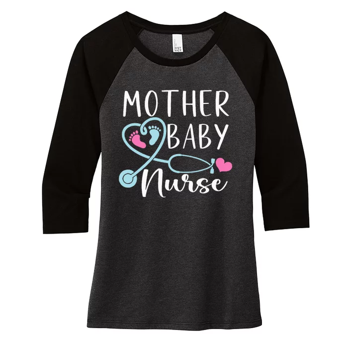 Postpartum Mother Baby Nurse Mom Baby Postpartum Nursing Women's Tri-Blend 3/4-Sleeve Raglan Shirt