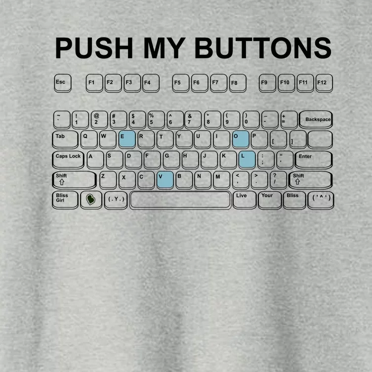 Push My Buttons Women's Crop Top Tee