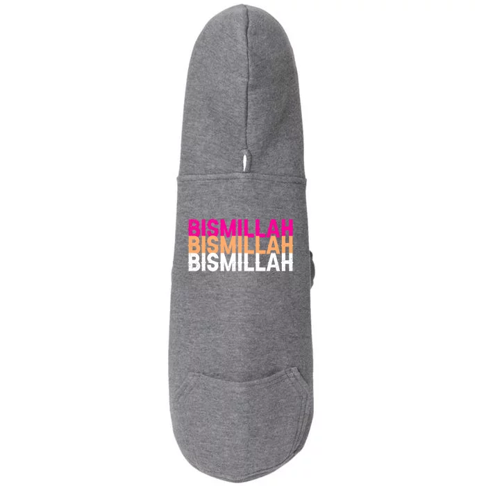 Proud Muslim Bismillah Gift Doggie 3-End Fleece Hoodie