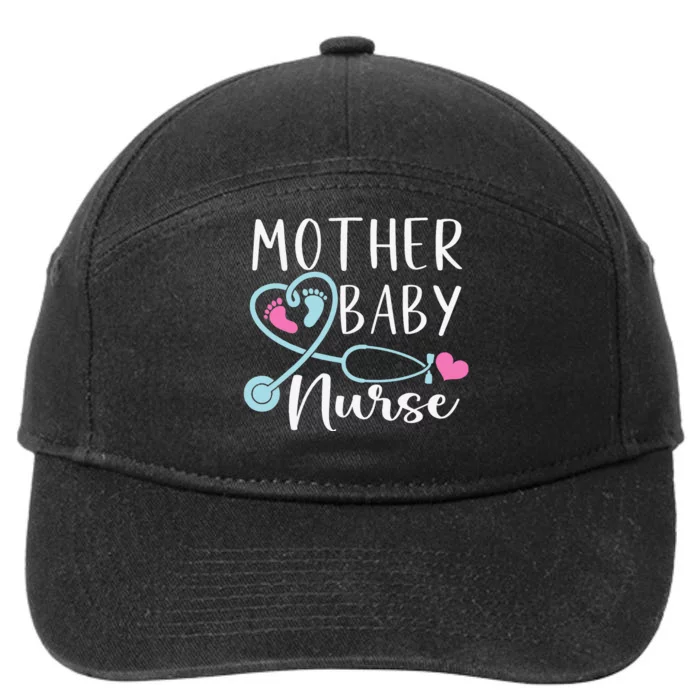 Postpartum Mother Baby Nurse Mom Baby Postpartum Nursing 7-Panel Snapback Hat