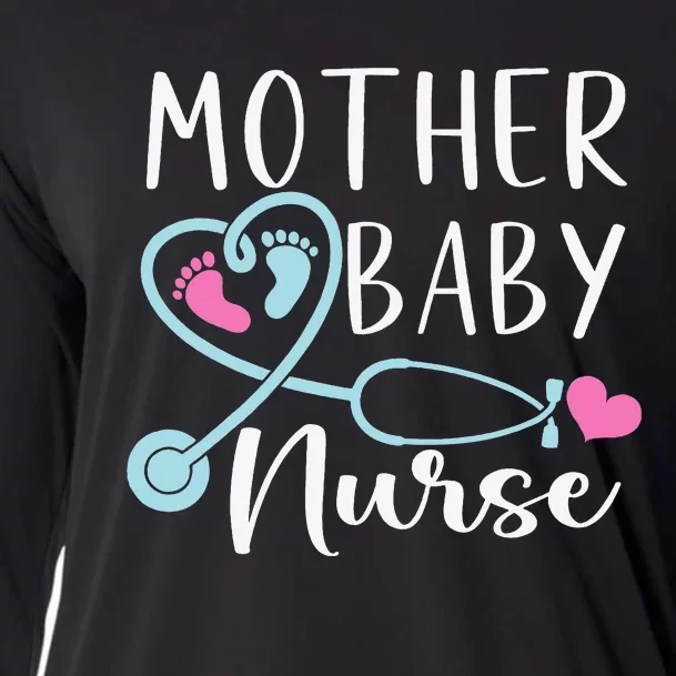 Postpartum Mother Baby Nurse Mom Baby Postpartum Nursing Cooling Performance Long Sleeve Crew